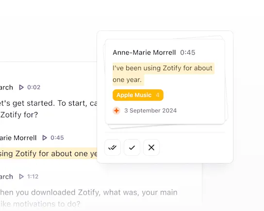 Accurate transcription in over 40 languages - with speaker detection.